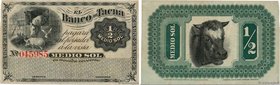 Country : PERU 
Face Value : 1/2 Sol Non émis 
Date : (1870) 
Period/Province/Bank : El Banco de Tacna 
Catalogue reference : P..381r 
Alphabet - sign...