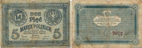 Country : POLAND 
Face Value : 5 Marek Polskich 
Date : 1921 
Period/Province/Bank : Émission de Nécessité 
French City : Krzemieniec 
Catalogue refer...