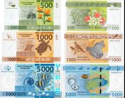 Country : POLYNESIA, FRENCH OVERSEAS TERRITORIES 
Face Value : 500, 1000 et 5000 Francs Lot 
Date : (2014) 
Period/Province/Bank : Institut d'Émission...