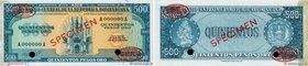 Country : DOMINICAN REPUBLIC 
Face Value : 500 Pesos Oro Spécimen 
Date : (1964-1974) 
Period/Province/Bank : Banco Central de la Republica Dominicana...