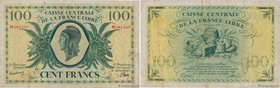 Country : REUNION ISLAND 
Face Value : 100 Francs 
Date : (1945) 
Period/Province/Bank : Caisse Centrale de la France Libre 
Catalogue reference : P.3...