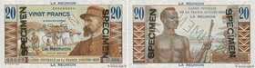 Country : REUNION ISLAND 
Face Value : 20 Francs Émile Gentil Spécimen 
Date : (1946) 
Period/Province/Bank : Caisse Centrale de la France d'Outre-Mer...
