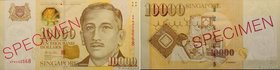 Country : SINGAPORE 
Face Value : 10000 Dollars Spécimen 
Date : 1999 
Period/Province/Bank : Board of Commissioners Currency 
Catalogue reference : P...