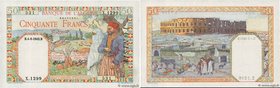 Country : TUNISIA 
Face Value : 50 Francs 
Date : 04 septembre 1942 
Period/Province/Bank : Banque de l'Algérie 
Catalogue reference : P.12b 
Addition...
