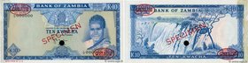 Country : ZAMBIA 
Face Value : 10 Kwacha Spécimen 
Date : (1968) 
Period/Province/Bank : Bank of Zambia 
Catalogue reference : P.7as 
Alphabet - signa...