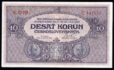 Czechoslovakia 10 Korun 1919 
P# 8a; Serie O; VF