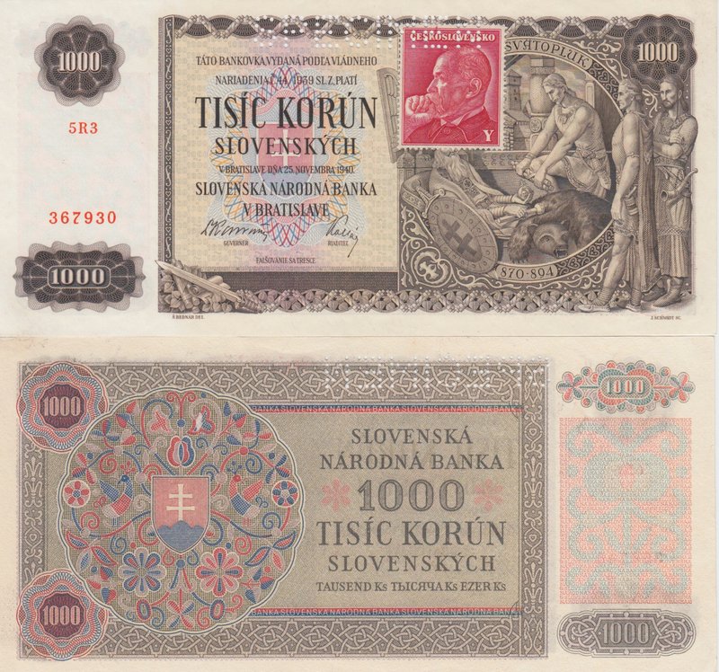 Czechoslovakia 1000 Korun 1945 (ND) SPECIMEN
P# 56s