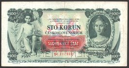 Slovakia 100 Korun 1939 Specimen
P# 1s; № Sc217925; Rare