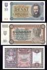Slovakia Lot of 3 Specimen Banknotes 
10 20 50 Korun 1940-1943