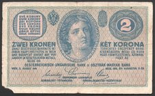 Austria 2 Kronen 1914 
P# 17b; № C779805