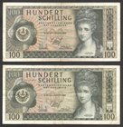 Austria 100 Shilling 2 Pieсes 1969 
P# 145-146