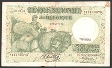 Belgium German Occupation-WWII 50 Francs 1944 
P# 106; 5114N0079