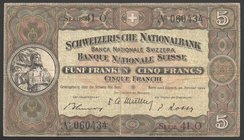 Switzerland 5 Francs 1949 
P# 11n; № 41O060434