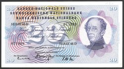 Switzerland 20 Francs 1965 
P# 46m; № 48D071999