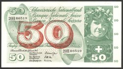 Switzerland 50 Francs 1965 
P# 48e; № 20H86519