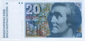 Switzerland 20 Francs 1992 
P# 55; UNC