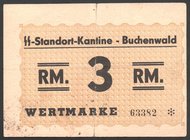 Germany 3 Reichsmark 1937 - 1945 Buchenwald Concentration Camp
№ 63382; SS-Standort-Kantine Buchenwald