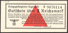 Germany POW Camp 1 Reichsmark 1939 
Ro#518; № 4-9076114; Rare