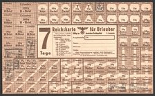 Germany Food-card for 7 Days Rest 1939 - 1945
UNC; Rare