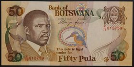 Botswana 50 Pula 1990 UNC
P# 14a; № F/16 812759