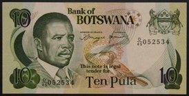 Botswana 10 Pula 1992 UNC
P# 12a; № D/45 052534