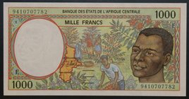Central African Republic 500 Francs 1994 UNC
P# 202E; № 9401488034; Cameroon issue