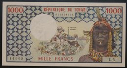 Chad 1000 Francs 1978 AUNC+++ Rare
P# 3; № 14998