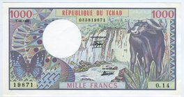 Chad 1000 Francs 1980 
P# 7; UNC