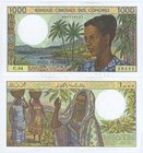 Comoros 1000 Francs 1984 ND
P# 11b; UNC