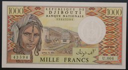 Djibouti 1000 Francs 1988 UNC
P# 37d; № U.004 09443394