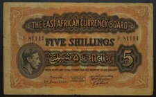 East Africa 5 Shillings 1939 
P# 28a; № Q/1 81114; 3 signatures - more rarely