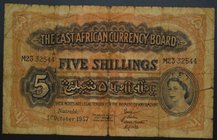 East Africa 5 Shillings 1957 
P# 33; № M23 32544