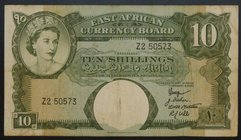 East Africa 10 Shillings 1958 - 1960
P# 38; № Z2 50573