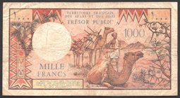 French Afars & Issas 1000 Francs 1975 
P# 34; № 00480256