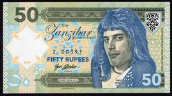 Zanzibar 50 Rupees 2018 Specimen "Freddie Mercury"
# Z 00391; Fantasy Banknote; Freddie Mercury; Limited Edition; Made by Matej Gábriš; BUNC