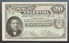 Argentina 20 Centavos 1895 UNC
P# 229; № 052,445