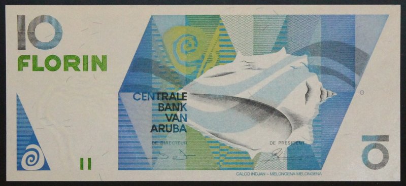 Aruba 10 Florin 1990 UNC
P# 7; № 0217708056