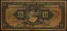 Brazil 100 Reis 1926 Rare
P# 103; № 069645