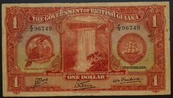 British Guiana 1 Dollar 1938 
P# 12b; № F/3 96749