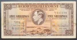 Bermuda 5 Shillings 1937 
P# 8b; № L/1 345138