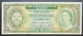 Belize 1 Dollar 1976 UNC
P# 33c; № A/2 306507