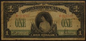 Canada 1 Dollar 1917 
P# 32c; № W-174722