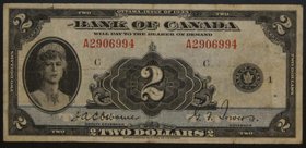 Canada 2 Dollars 1935 Rare
P# 40; № A2906994