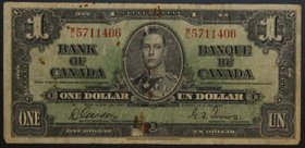 Canada 1 Dollar 1937 
P# 58; № W/L 5711406
