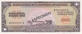 Dominican Republic 50 Pesos 1975 Specimen
P# 112s; UNC