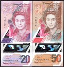 East Caribbean States Lot of 2 Banknotes 2019 
P# New; UNC