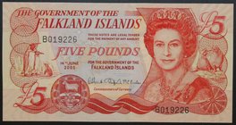 Falkland Islands 5 Pounds 2005 UNC
P# 17; № B019226