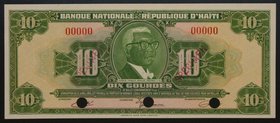Haiti 10 Gourdes 1967 Specimen UNC Rare
P# 75; № 00000