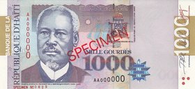 Haiti 1000 Gourdes 1999 Specimen
P# 278s; UNC
