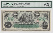 United States South Carolina 20 Dollars 1872 Low number 220
PMG 65 EPQ